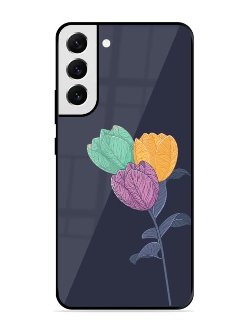 Flower Vector Glossy Metal Phone Cover for Samsung Galaxy S21 Fe (5G) Zapvi