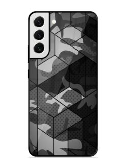 Hexagonal Pattern Glossy Metal Phone Cover for Samsung Galaxy S21 Fe (5G)