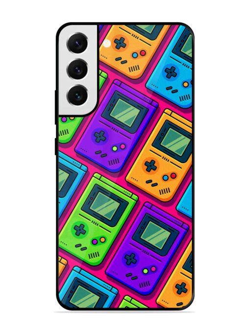 Game Seamless Pattern Glossy Metal Phone Cover for Samsung Galaxy S21 Fe (5G) Zapvi