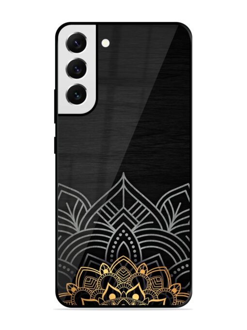 Decorative Golden Pattern Glossy Metal Phone Cover for Samsung Galaxy S21 Fe (5G) Zapvi