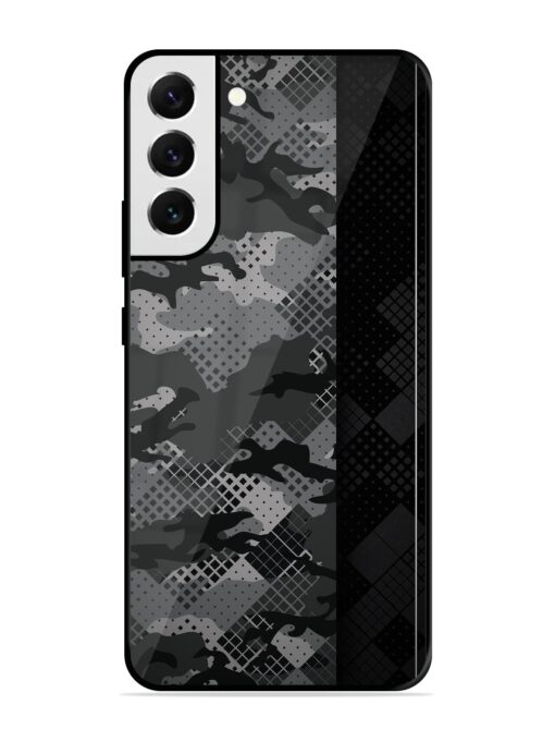 Dark Camouflage Glossy Metal Phone Cover for Samsung Galaxy S21 Fe (5G) Zapvi