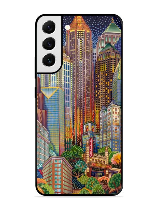 Cityscapes Art Glossy Metal Phone Cover for Samsung Galaxy S21 Fe (5G) Zapvi