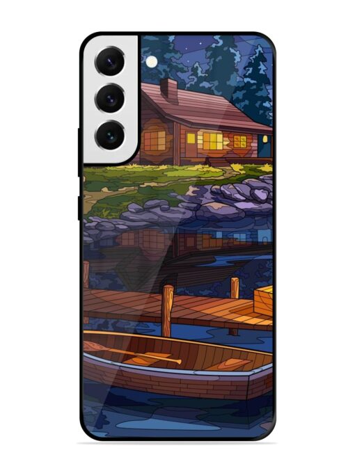 Village Night Scene Glossy Metal Phone Cover for Samsung Galaxy S21 Fe (5G) Zapvi