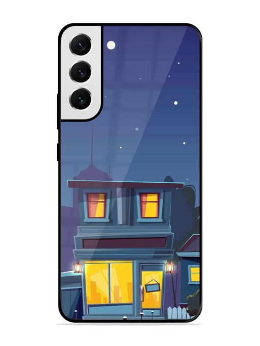 Vector Night House Glossy Metal Phone Cover for Samsung Galaxy S21 Fe (5G) Zapvi