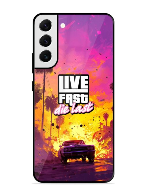 Live Fast Glossy Metal Phone Cover for Samsung Galaxy S21 Fe (5G) Zapvi