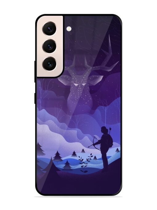 Deer Forest River Glossy Metal Phone Cover for Samsung Galaxy S21 Plus Zapvi