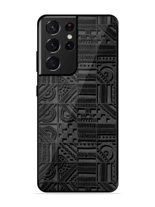 Seamless Pattern Glossy Metal Phone Cover for Samsung Galaxy S21 Ultra Zapvi