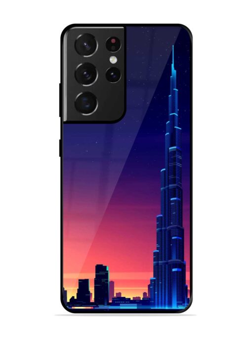 Burj Khalifa Abstract Glossy Metal Phone Cover for Samsung Galaxy S21 Ultra Zapvi