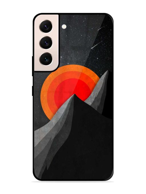 Black Mountain Glossy Metal Phone Cover for Samsung Galaxy S22 (5G)