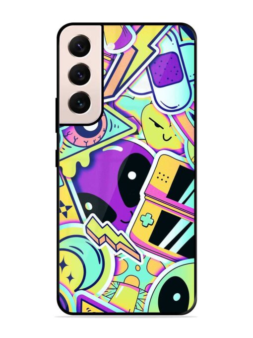 Scratch Art Glossy Metal Phone Cover for Samsung Galaxy S22 (5G)