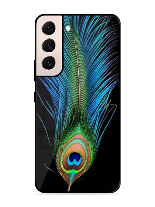 Peacock Feather Glossy Metal TPU Phone Cover for Samsung Galaxy S22 (5G)