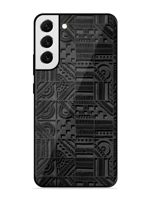 Seamless Pattern Glossy Metal Phone Cover for Samsung Galaxy S22 Plus Zapvi