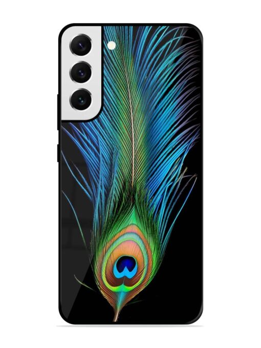 Peacock Feather Glossy Metal TPU Phone Cover for Samsung Galaxy S22 Plus Zapvi