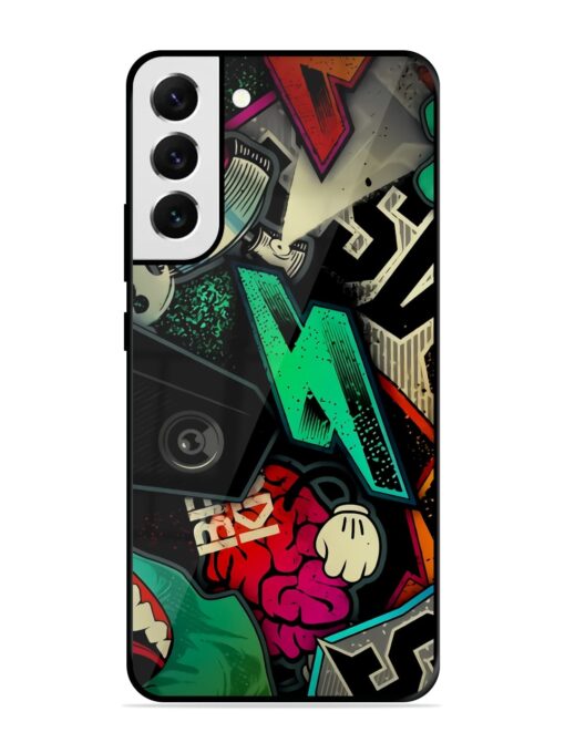 Graffiti Art Glossy Metal Phone Cover for Samsung Galaxy S22 Plus Zapvi