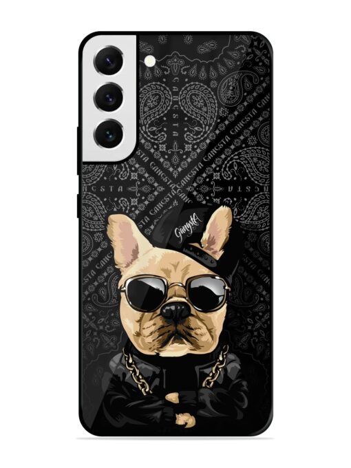 Gangsta Cool Sunmetales Dog Glossy Metal Phone Cover for Samsung Galaxy S22 Plus Zapvi