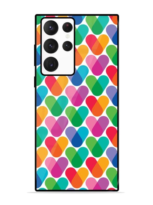 Overlapping Colors Colorful Glossy Metal TPU Phone Cover for Samsung Galaxy S22 Ultra Zapvi