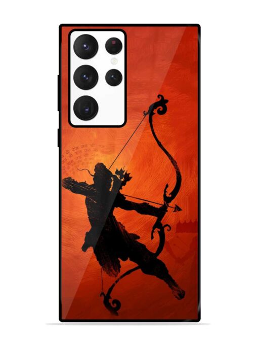 Illustration Lord Rama Glossy Metal Phone Cover for Samsung Galaxy S22 Ultra Zapvi