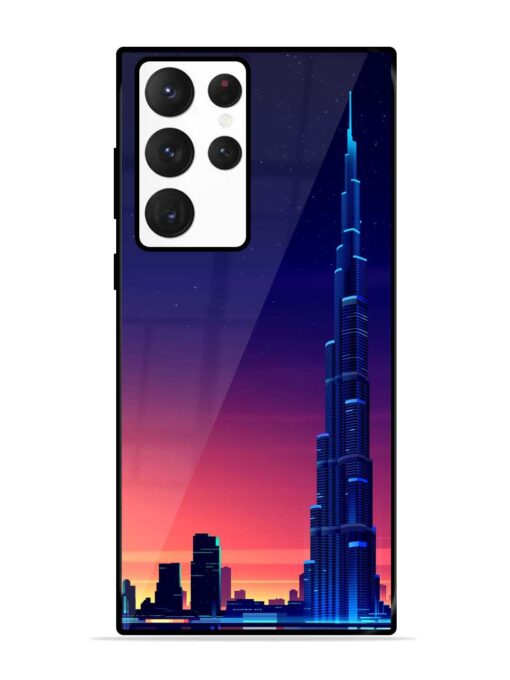 Burj Khalifa Abstract Glossy Metal Phone Cover for Samsung Galaxy S22 Ultra Zapvi