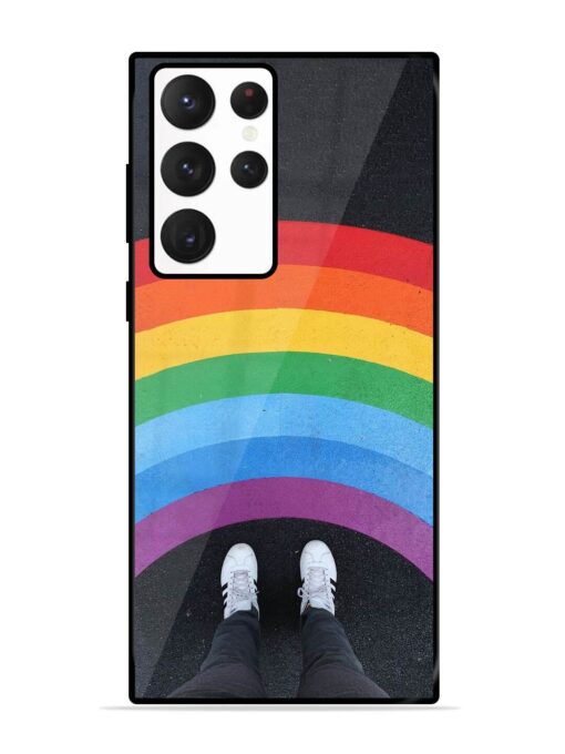 Legs Rainbow Glossy Metal TPU Phone Cover for Samsung Galaxy S22 Ultra Zapvi