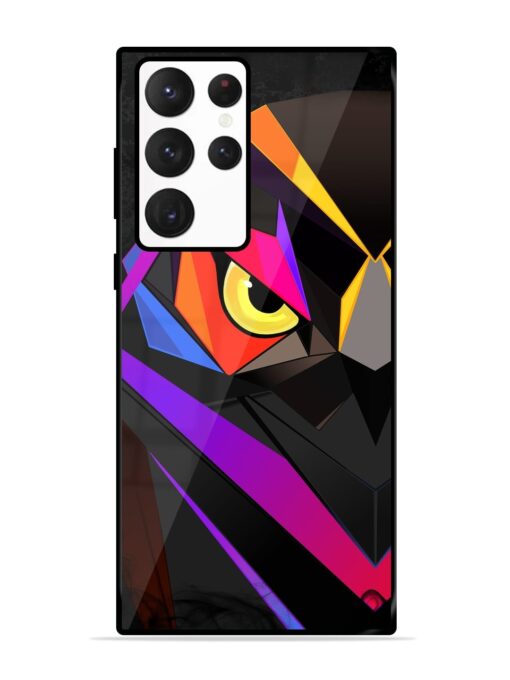 Wpap Owl Glossy Metal Phone Cover for Samsung Galaxy S22 Ultra Zapvi