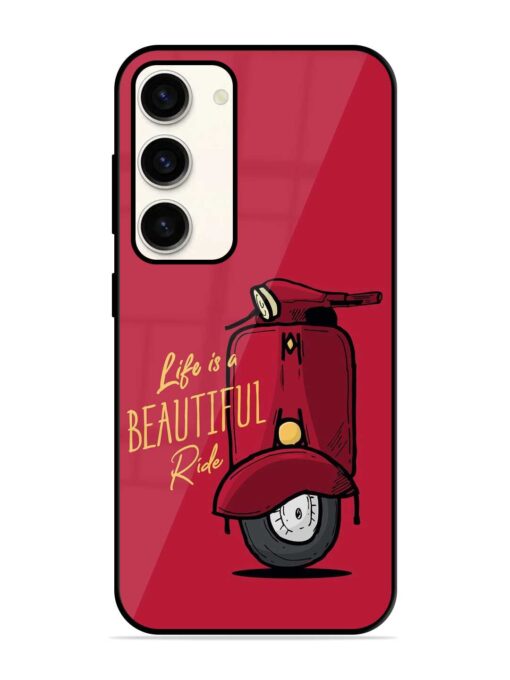 Life Is Beautiful Rides Glossy Metal Phone Cover for Samsung Galaxy S23 (5G) Zapvi