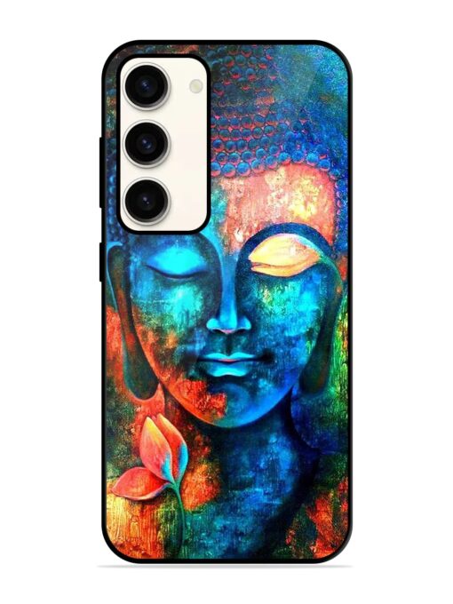 Buddha Painting Glossy Metal Phone Cover for Samsung Galaxy S23 (5G) Zapvi