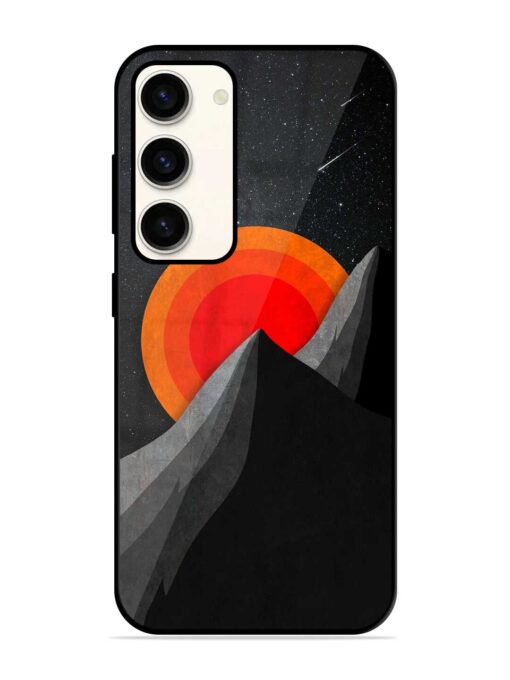 Black Mountain Glossy Metal Phone Cover for Samsung Galaxy S23 (5G) Zapvi