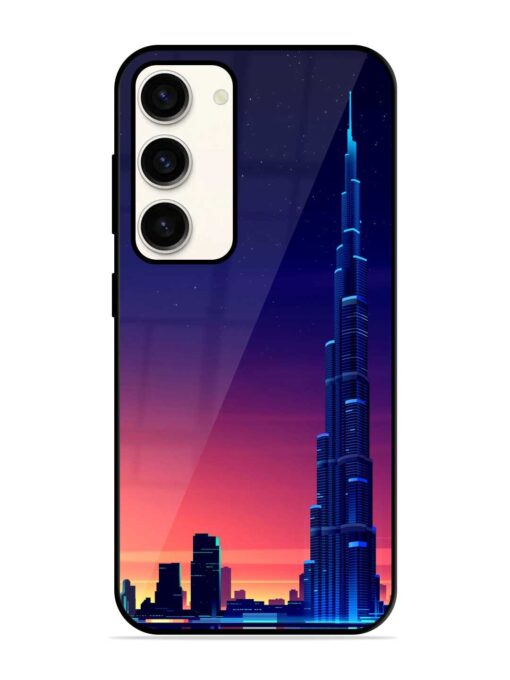 Burj Khalifa Abstract Glossy Metal Phone Cover for Samsung Galaxy S23 (5G) Zapvi