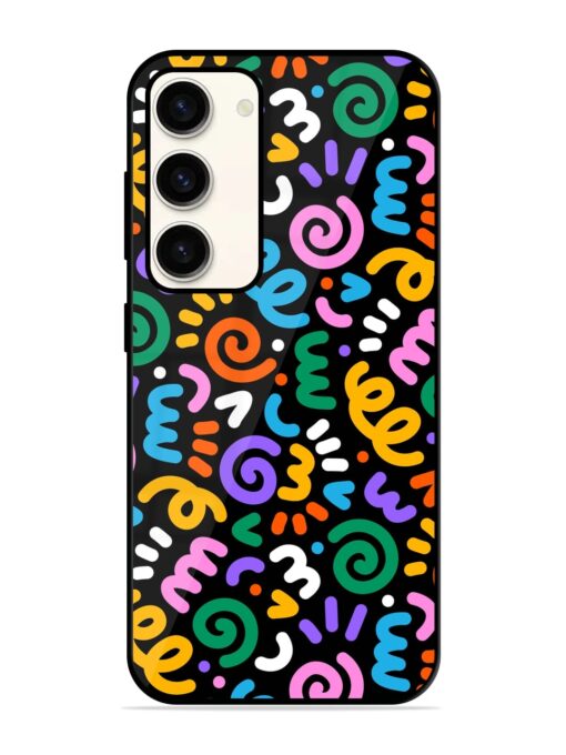 Colorful Seamless Vector Glossy Metal Phone Cover for Samsung Galaxy S23 (5G) Zapvi