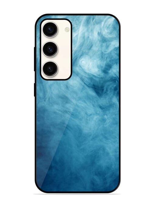 Blue Smoke Art Glossy Metal Phone Cover for Samsung Galaxy S23 (5G) Zapvi