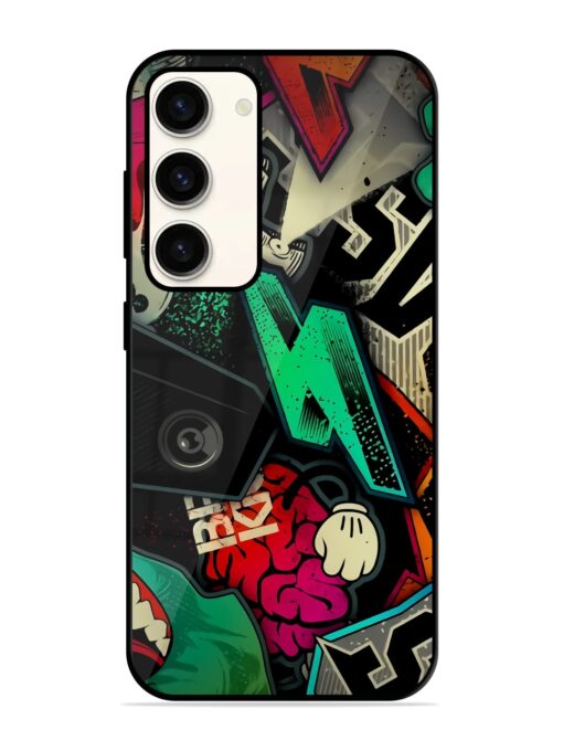 Graffiti Art Glossy Metal Phone Cover for Samsung Galaxy S23 (5G) Zapvi