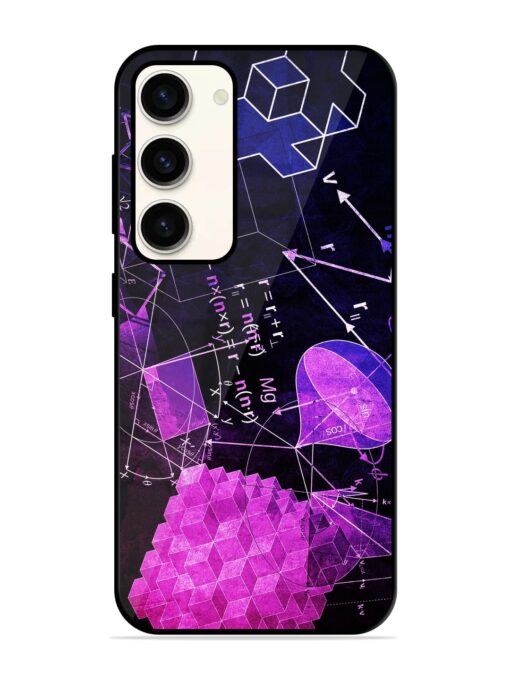 Math Physics Formula Art Glossy Metal Phone Cover for Samsung Galaxy S23 (5G) Zapvi