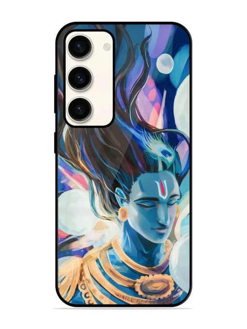 Bhagwan Sri Krishna Glossy Metal Phone Cover for Samsung Galaxy S23 (5G) Zapvi