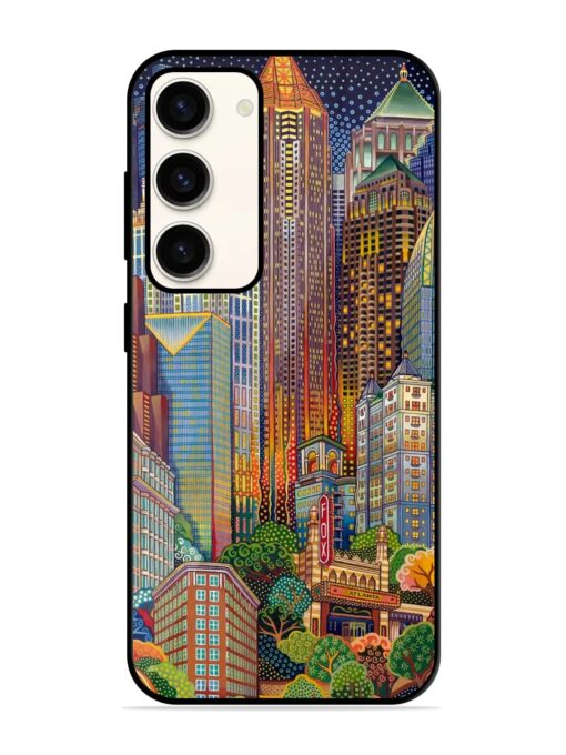 Cityscapes Art Glossy Metal Phone Cover for Samsung Galaxy S23 (5G) Zapvi