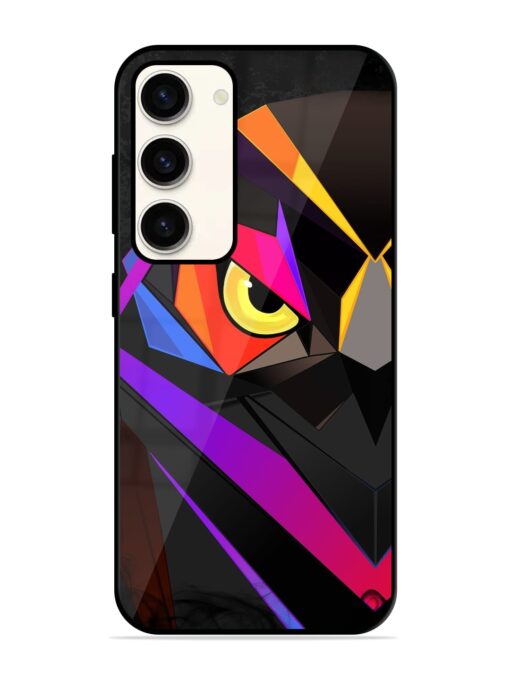 Wpap Owl Glossy Metal Phone Cover for Samsung Galaxy S23 (5G) Zapvi