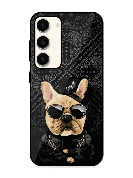 Gangsta Cool Sunmetales Dog Glossy Metal Phone Cover for Samsung Galaxy S23 (5G) Zapvi