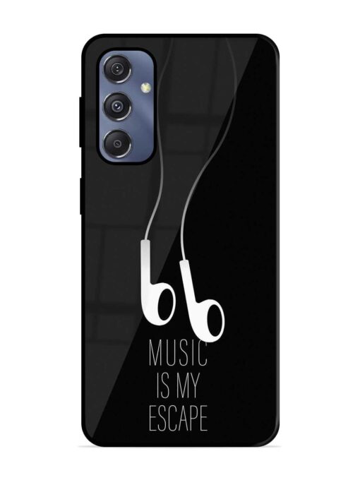 Music Is My Escape Glossy Metal Phone Cover for Samsung Galaxy S23 Fe (5G) Zapvi