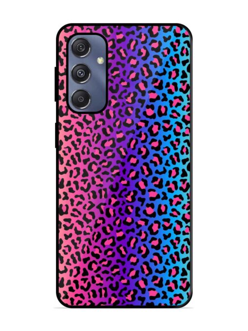 Colorful Leopard Seamless Glossy Metal Phone Cover for Samsung Galaxy S23 Fe (5G) Zapvi