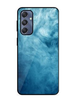 Blue Smoke Art Glossy Metal Phone Cover for Samsung Galaxy S23 Fe (5G)