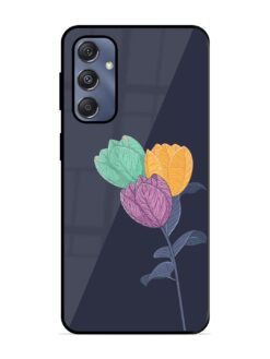 Flower Vector Glossy Metal Phone Cover for Samsung Galaxy S23 Fe (5G)