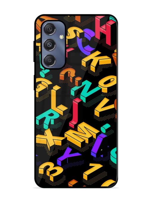 Seamless Pattern With Letters Glossy Metal Phone Cover for Samsung Galaxy S23 Fe (5G) Zapvi