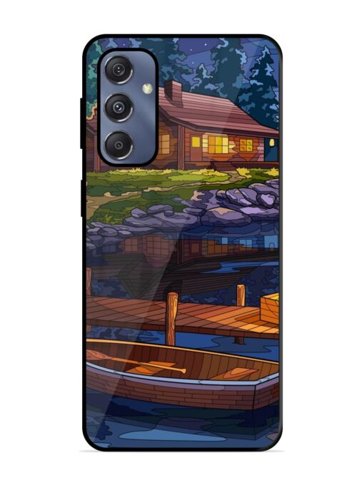 Village Night Scene Glossy Metal Phone Cover for Samsung Galaxy S23 Fe (5G) Zapvi