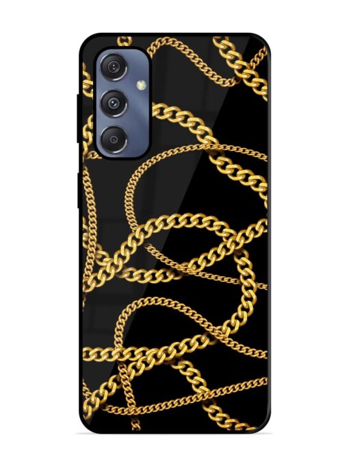 Decorative Golde Chain Glossy Metal Phone Cover for Samsung Galaxy S23 Fe (5G) Zapvi