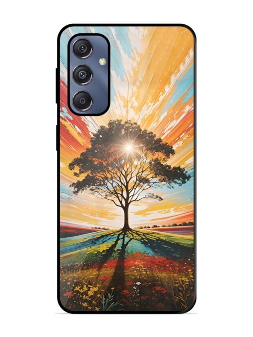 Abstract Tree Colorful Art Glossy Metal Phone Cover for Samsung Galaxy S23 Fe (5G) Zapvi