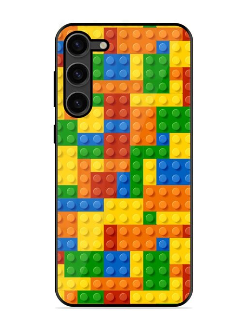 Building Blocks Glossy Metal TPU Phone Cover for Samsung Galaxy S23 Plus (5G) Zapvi