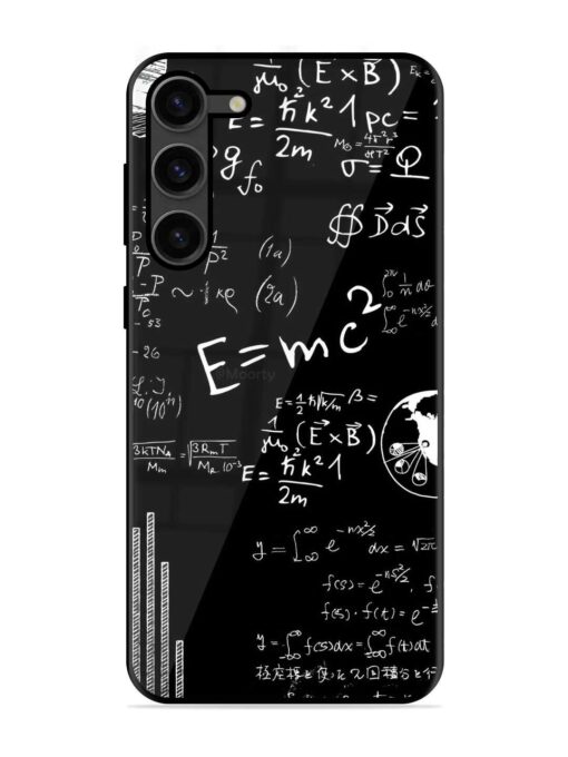 E=Mc2 Mass?Energy Equivalence Glossy Metal Phone Cover for Samsung Galaxy S23 Plus (5G) Zapvi