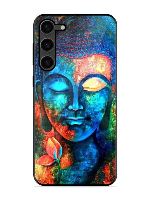 Buddha Painting Glossy Metal Phone Cover for Samsung Galaxy S23 Plus (5G) Zapvi