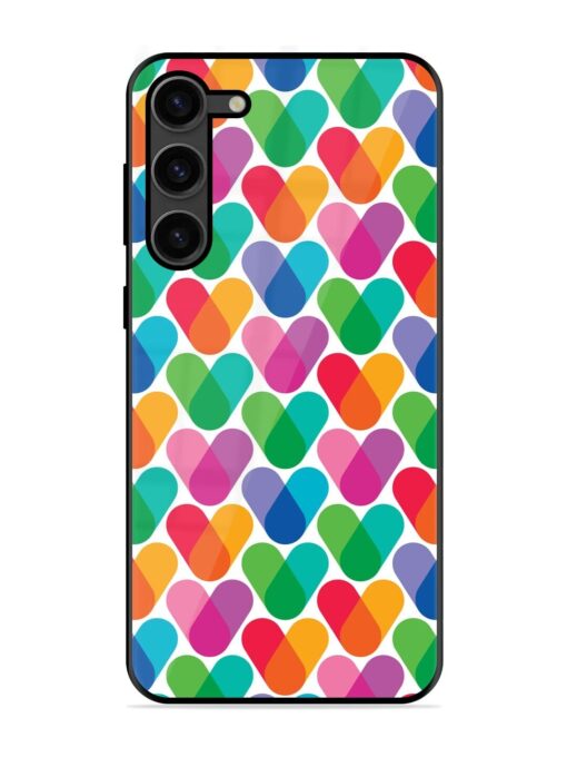 Overlapping Colors Colorful Glossy Metal TPU Phone Cover for Samsung Galaxy S23 Plus (5G) Zapvi