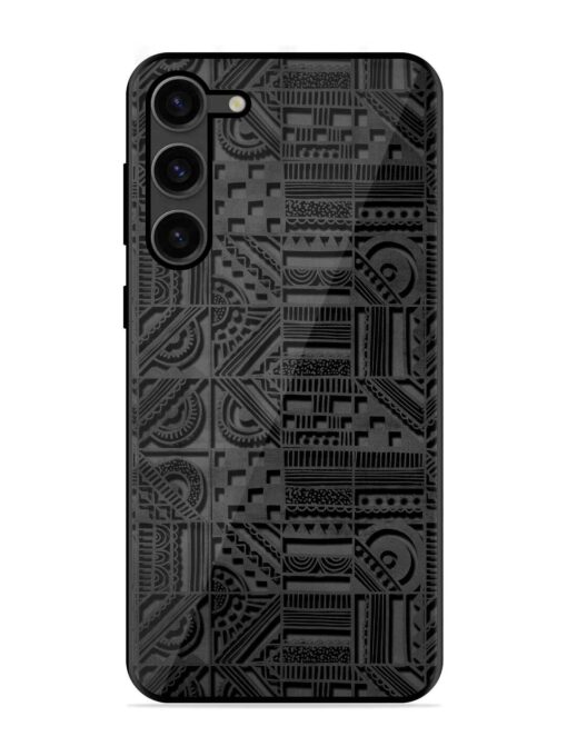 Seamless Pattern Glossy Metal Phone Cover for Samsung Galaxy S23 Plus (5G) Zapvi