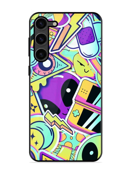 Scratch Art Glossy Metal Phone Cover for Samsung Galaxy S23 Plus (5G) Zapvi